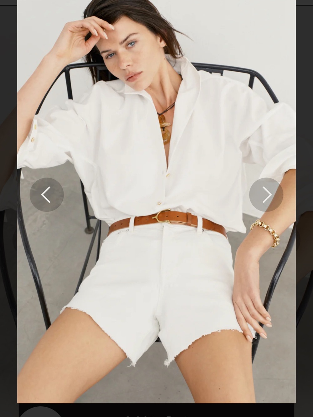 AYR “The Sure Sure” White Frayed Hem Women's Denim Shorts 25